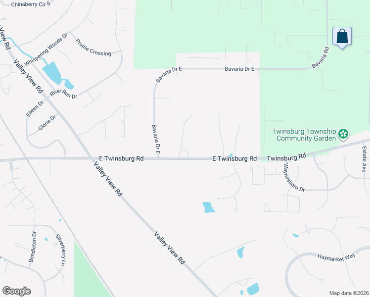 map of restaurants, bars, coffee shops, grocery stores, and more near 1285 East Twinsburg Road in Macedonia