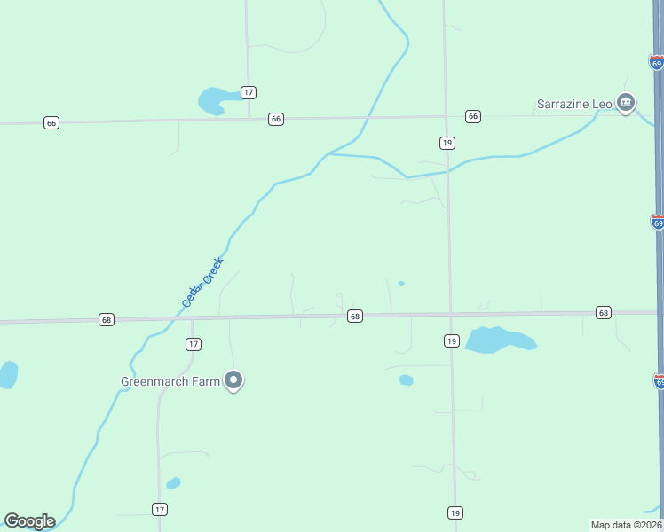 map of restaurants, bars, coffee shops, grocery stores, and more near 1889 County Road 68 in Auburn