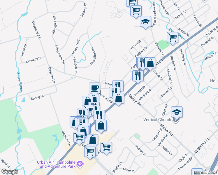 map of restaurants, bars, coffee shops, grocery stores, and more near 260 Dalton Street in West Haven