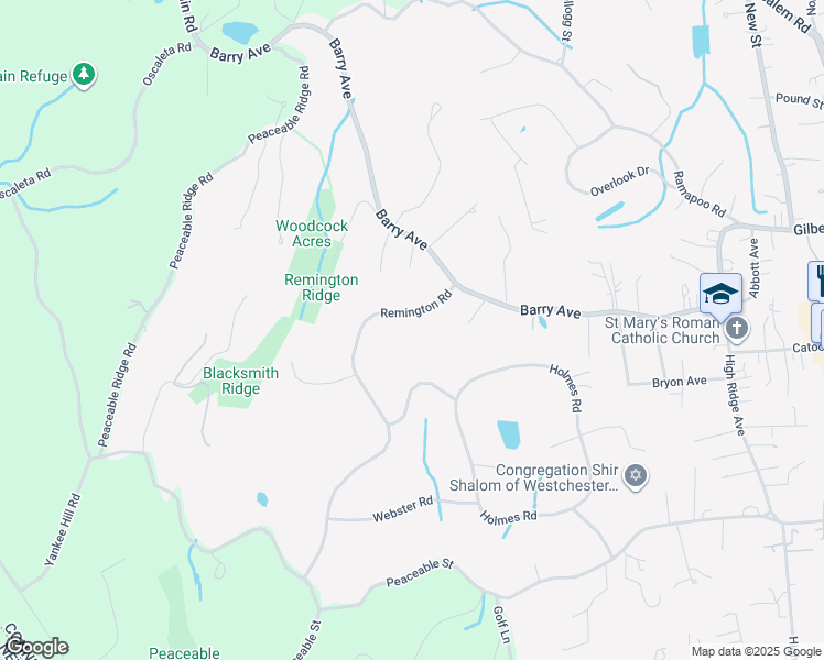 map of restaurants, bars, coffee shops, grocery stores, and more near 134 Remington Road in Ridgefield