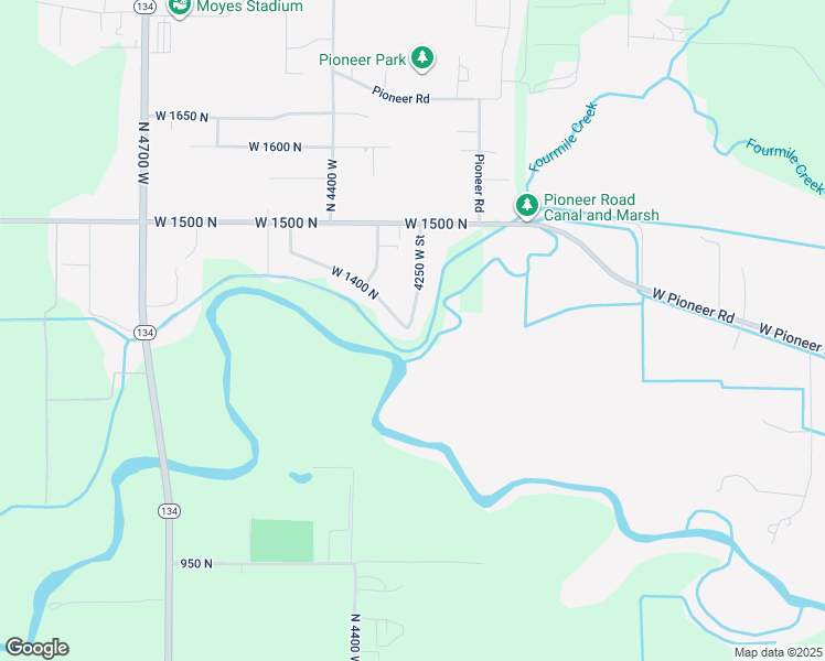 map of restaurants, bars, coffee shops, grocery stores, and more near 4251 West 1400 North in Ogden