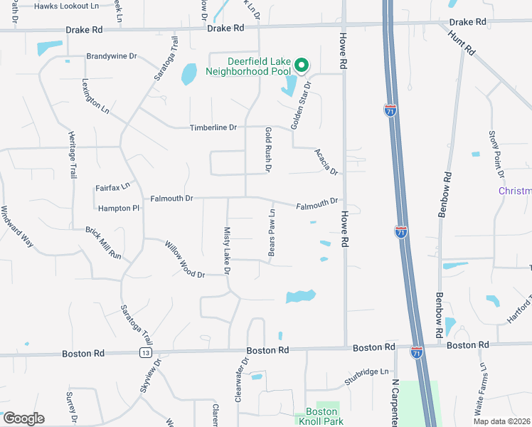 map of restaurants, bars, coffee shops, grocery stores, and more near 19048 Bears Paw Lane in Strongsville