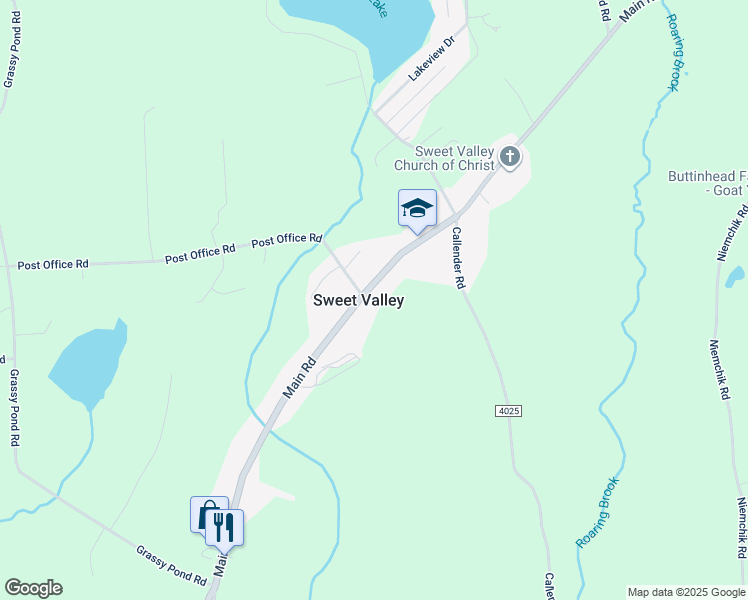 map of restaurants, bars, coffee shops, grocery stores, and more near in Sweet Valley