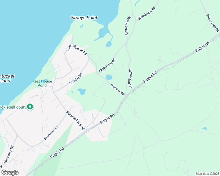 map of restaurants, bars, coffee shops, grocery stores, and more near 6 Gardner Road in Nantucket
