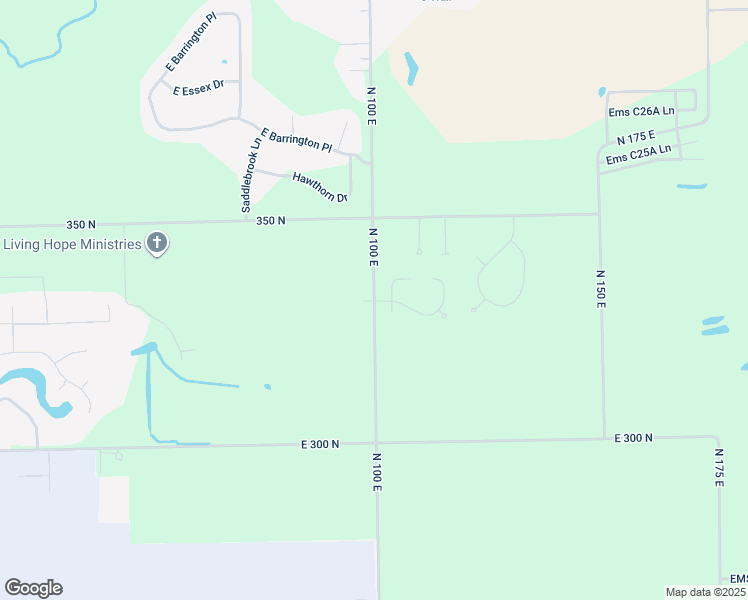 map of restaurants, bars, coffee shops, grocery stores, and more near 3313 North 100 East in Warsaw
