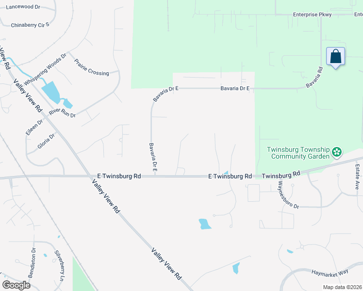 map of restaurants, bars, coffee shops, grocery stores, and more near 1285 East Twinsburg Road in Macedonia