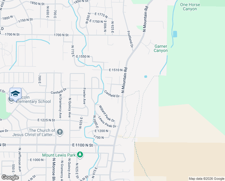 map of restaurants, bars, coffee shops, grocery stores, and more near 1402 Black Mountain Drive in Ogden