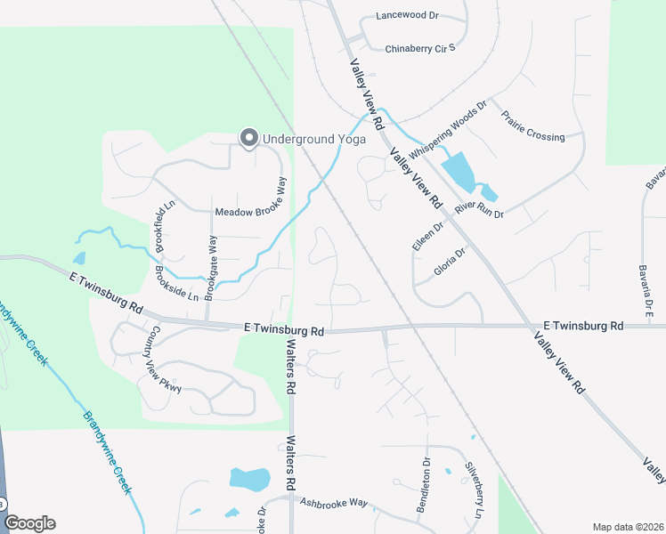 map of restaurants, bars, coffee shops, grocery stores, and more near 7686 Creekside Parkway in Macedonia