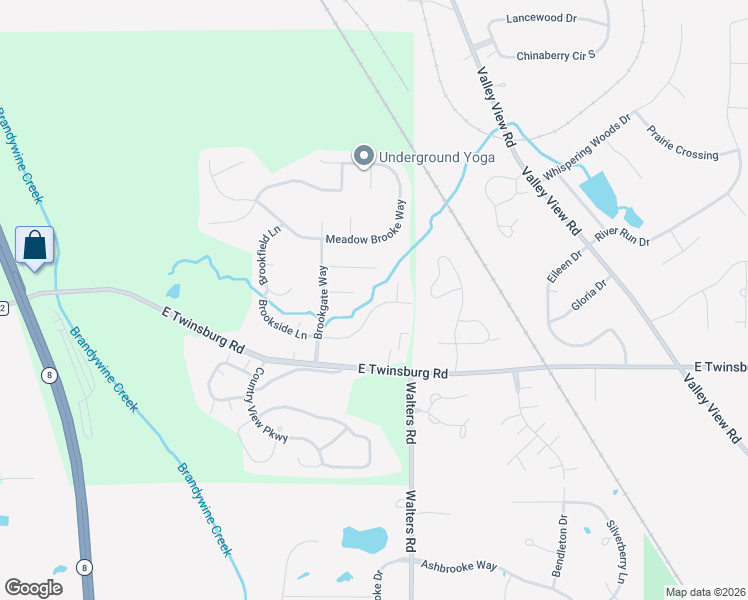 map of restaurants, bars, coffee shops, grocery stores, and more near 695 Brookside Lane in Northfield