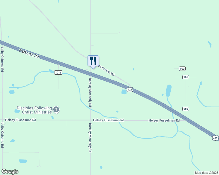 map of restaurants, bars, coffee shops, grocery stores, and more near 3473 Parkman Road in Warren