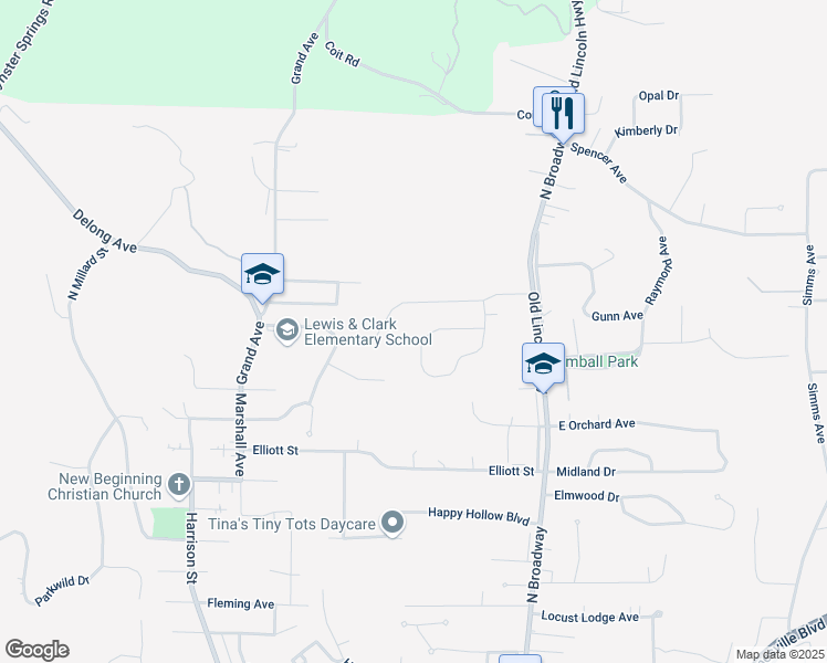 map of restaurants, bars, coffee shops, grocery stores, and more near 252 Zenith Drive in Council Bluffs
