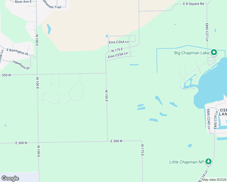 map of restaurants, bars, coffee shops, grocery stores, and more near 3354 North 150 East in Warsaw