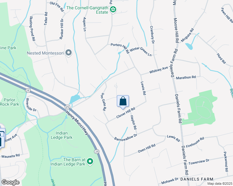 map of restaurants, bars, coffee shops, grocery stores, and more near 30 Roseview Court in Trumbull