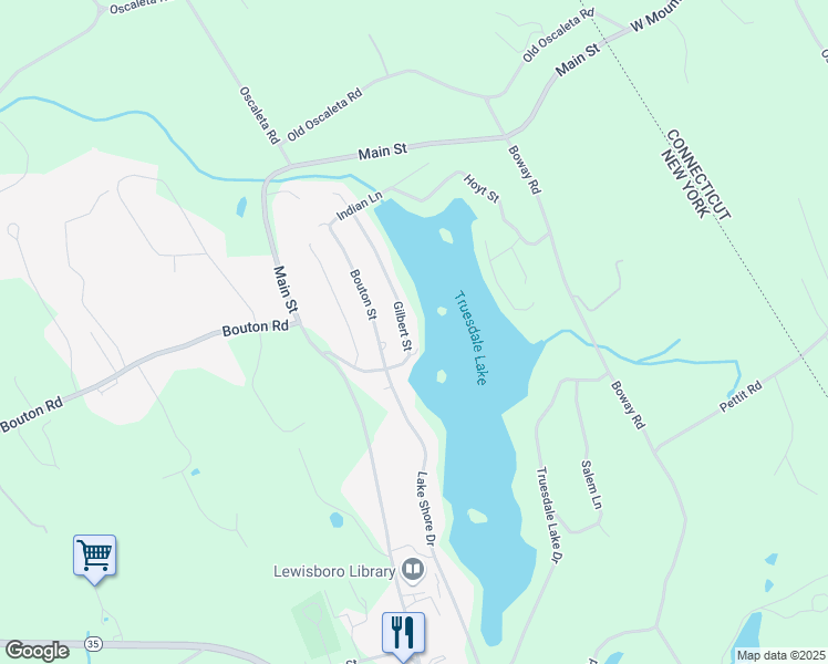 map of restaurants, bars, coffee shops, grocery stores, and more near 14 Gilbert Street in South Salem