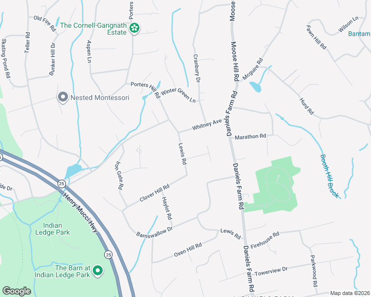 map of restaurants, bars, coffee shops, grocery stores, and more near 136 Lewis Road in Trumbull