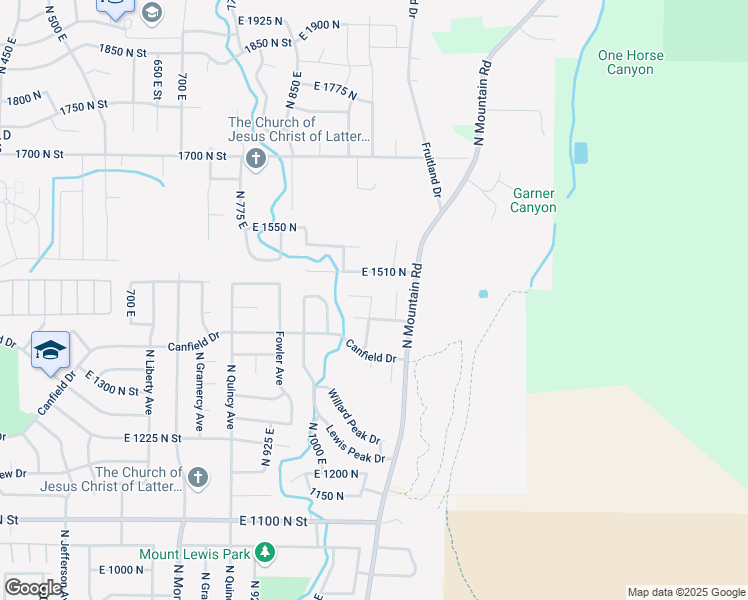map of restaurants, bars, coffee shops, grocery stores, and more near 1061 Allen Peak Circle in Ogden