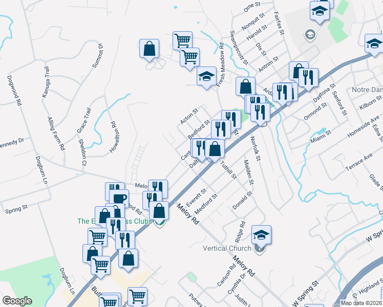 map of restaurants, bars, coffee shops, grocery stores, and more near 98 Canton Street in West Haven