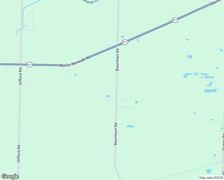 map of restaurants, bars, coffee shops, grocery stores, and more near 13850 Baumhart Road in Oberlin