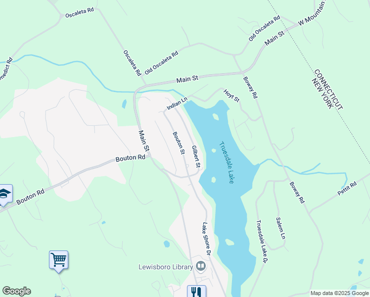 map of restaurants, bars, coffee shops, grocery stores, and more near 13 Bouton Street in South Salem