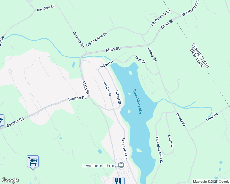 map of restaurants, bars, coffee shops, grocery stores, and more near 13 Bouton Street in South Salem
