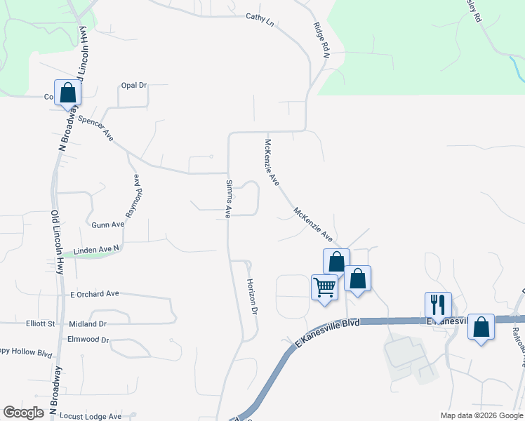 map of restaurants, bars, coffee shops, grocery stores, and more near 214 East View Drive in Council Bluffs