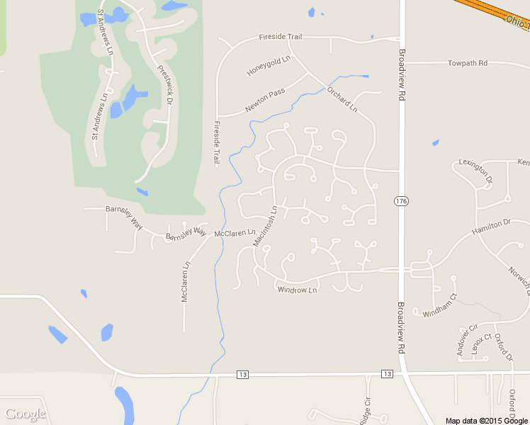 map of restaurants, bars, coffee shops, grocery stores, and more near 2460 Winesap Dr in Broadview Heights