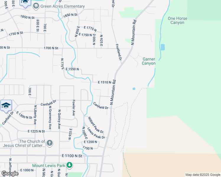 map of restaurants, bars, coffee shops, grocery stores, and more near 1480 Ogden Peak Circle in Ogden