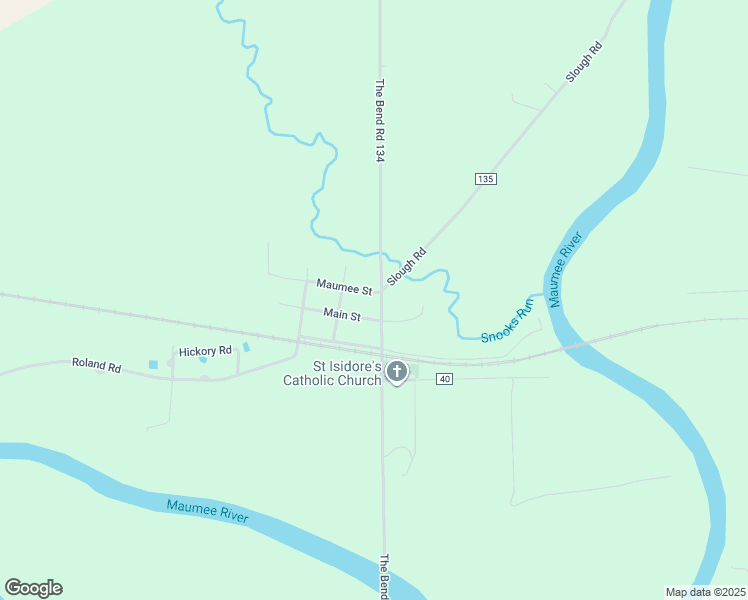 map of restaurants, bars, coffee shops, grocery stores, and more near 10818 The Bend Road 134 in Defiance