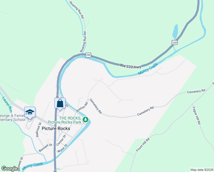 map of restaurants, bars, coffee shops, grocery stores, and more near 2 Bartlow Drive in Hughesville