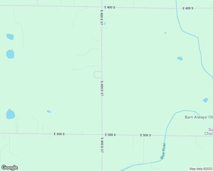 map of restaurants, bars, coffee shops, grocery stores, and more near 4573 South 400 East in Churubusco