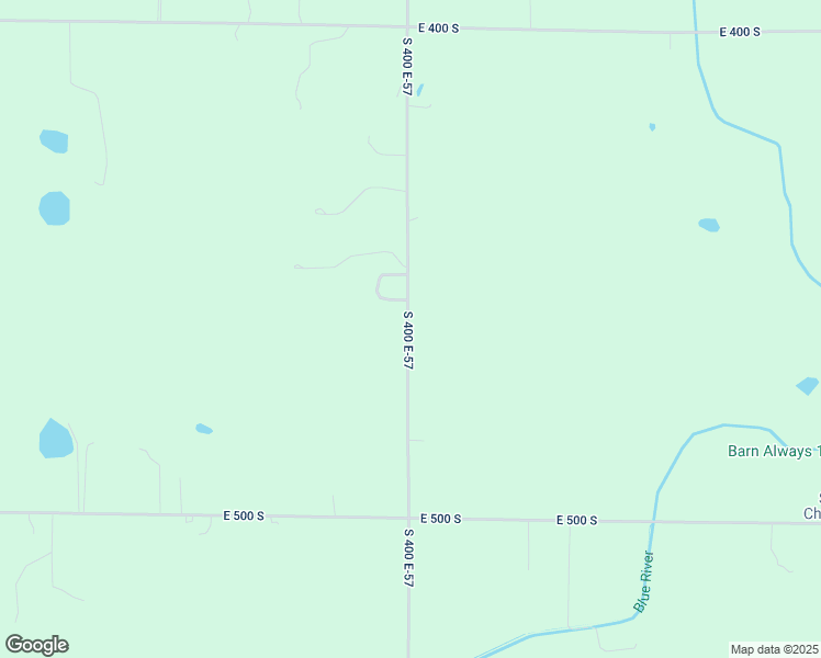 map of restaurants, bars, coffee shops, grocery stores, and more near 4573 South 400 East in Churubusco