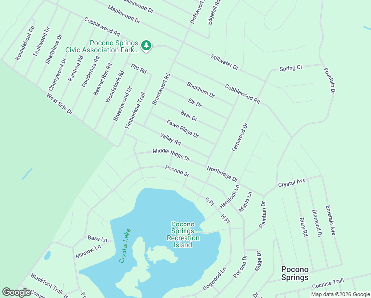 map of restaurants, bars, coffee shops, grocery stores, and more near 28-34 Middle Ridge Drive in Gouldsboro
