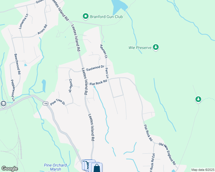 map of restaurants, bars, coffee shops, grocery stores, and more near 2 Tanglewood Drive in Branford