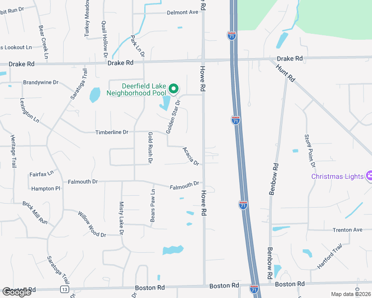 map of restaurants, bars, coffee shops, grocery stores, and more near 16260 Acacia Drive in Strongsville