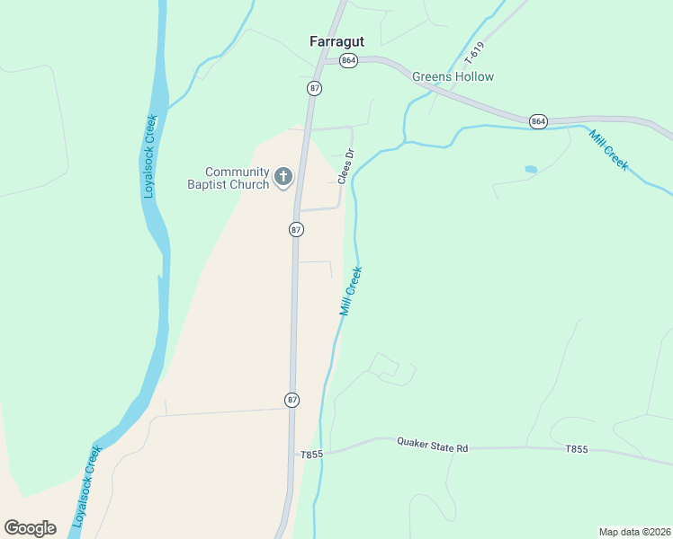 map of restaurants, bars, coffee shops, grocery stores, and more near 101 Thanksgiving Lane in Montoursville