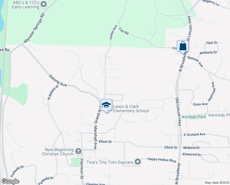 map of restaurants, bars, coffee shops, grocery stores, and more near 421 North Sierra Drive in Council Bluffs
