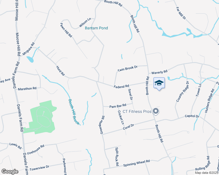 map of restaurants, bars, coffee shops, grocery stores, and more near 42 Federal Road in Shelton
