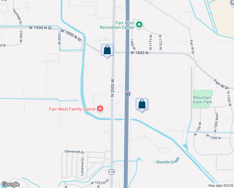 map of restaurants, bars, coffee shops, grocery stores, and more near 1530 North 2000 West in Ogden