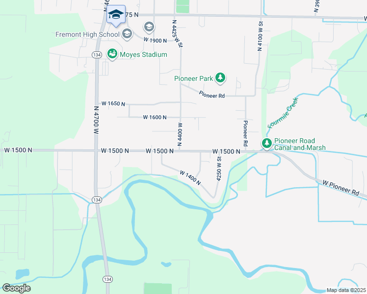 map of restaurants, bars, coffee shops, grocery stores, and more near 4370 West 1500 North in Ogden