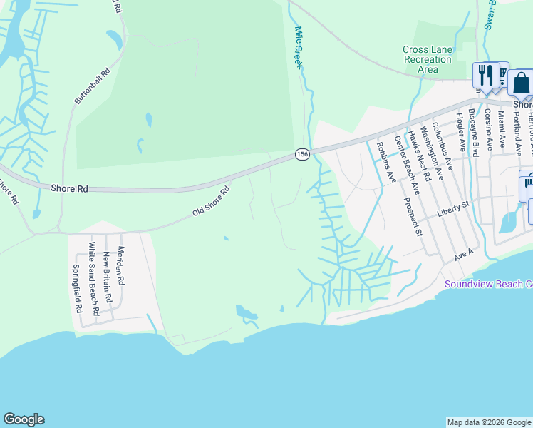 map of restaurants, bars, coffee shops, grocery stores, and more near 7 Haywagon Drive in Old Lyme