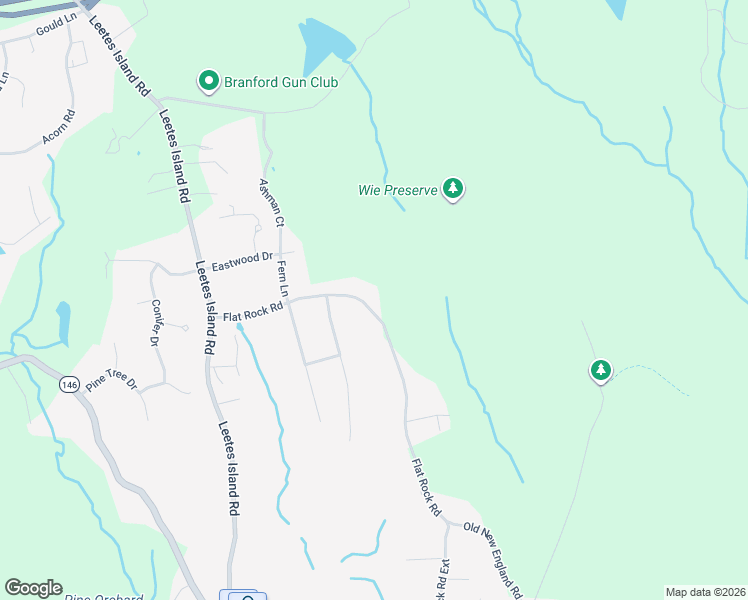 map of restaurants, bars, coffee shops, grocery stores, and more near 42 Flat Rock Road in Branford