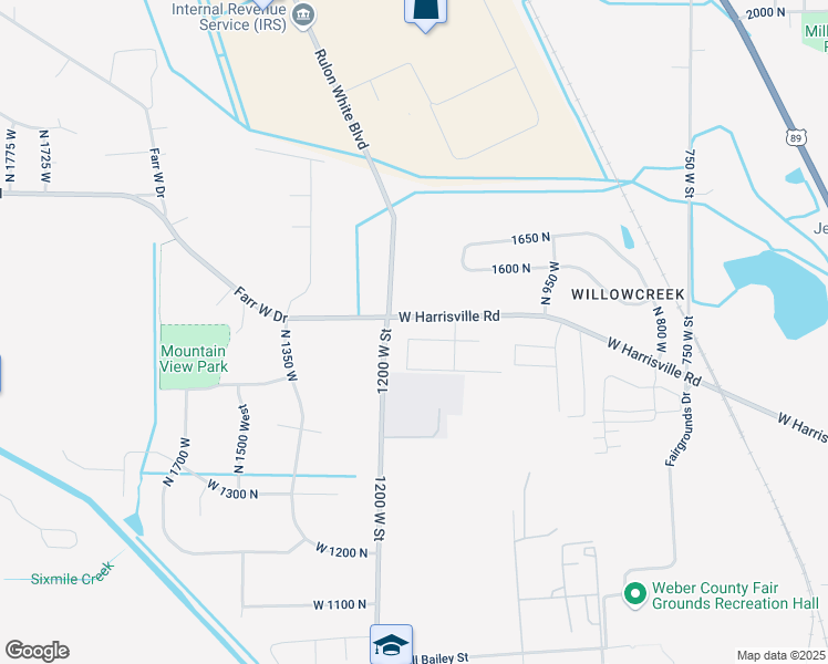 map of restaurants, bars, coffee shops, grocery stores, and more near 1098 West Harrisville Road in Harrisville