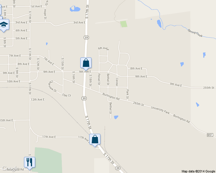 map of restaurants, bars, coffee shops, grocery stores, and more near 1099 Bethel in University Park