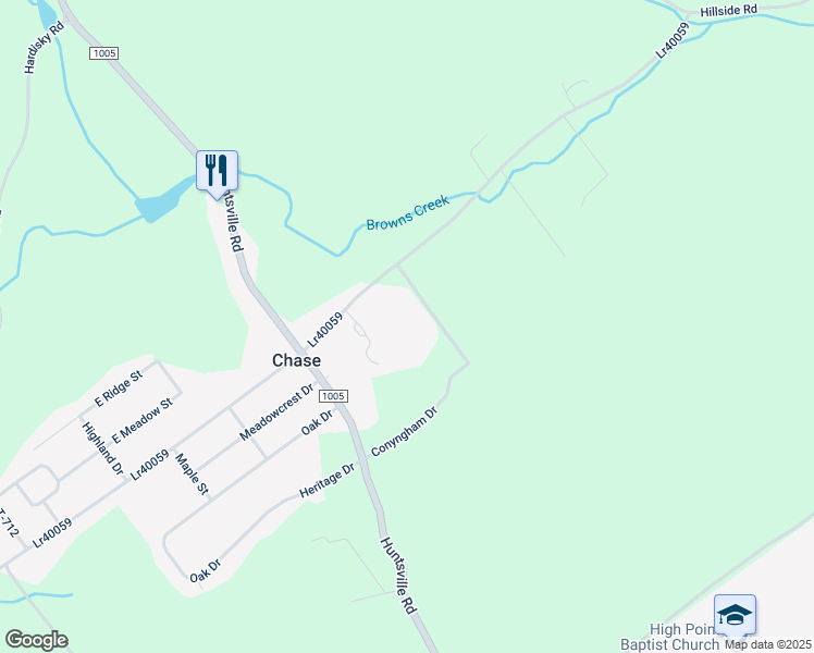map of restaurants, bars, coffee shops, grocery stores, and more near 110 Conyngham Drive in Shavertown