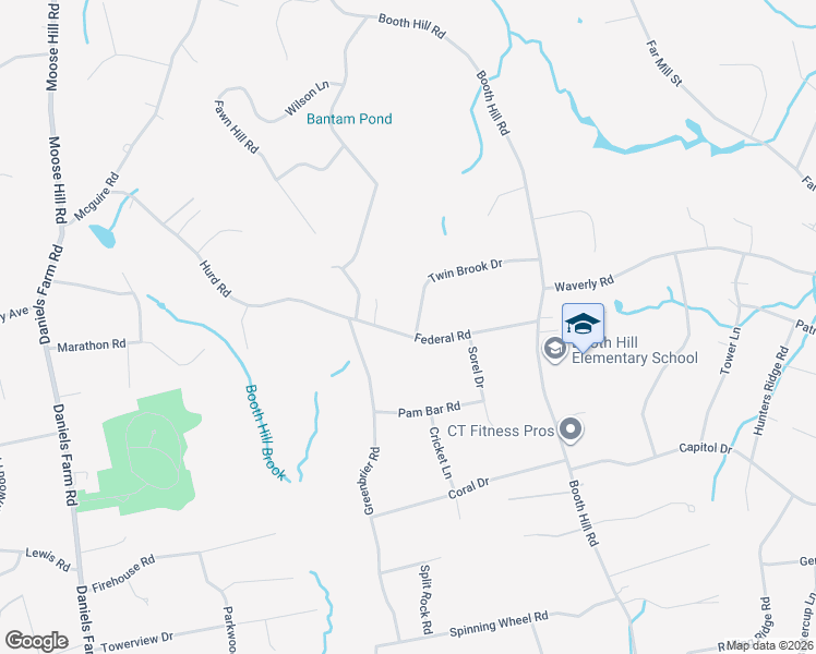 map of restaurants, bars, coffee shops, grocery stores, and more near 45 Federal Road in Shelton
