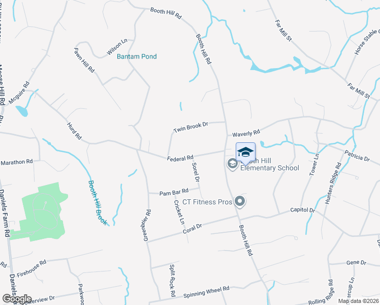 map of restaurants, bars, coffee shops, grocery stores, and more near 23 Federal Road in Shelton
