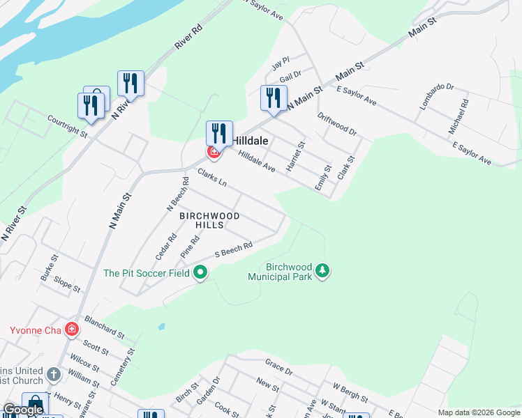 map of restaurants, bars, coffee shops, grocery stores, and more near 55 Clarks Ln in Wilkes-Barre
