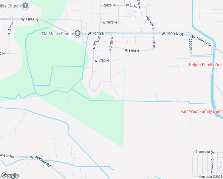 map of restaurants, bars, coffee shops, grocery stores, and more near 1581 North 2750 West in Plain City