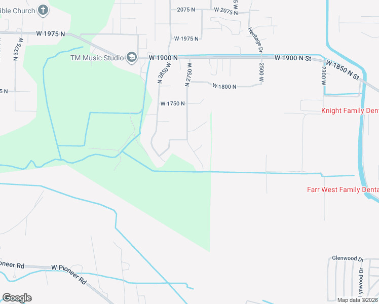 map of restaurants, bars, coffee shops, grocery stores, and more near 1581 North 2750 West in Plain City