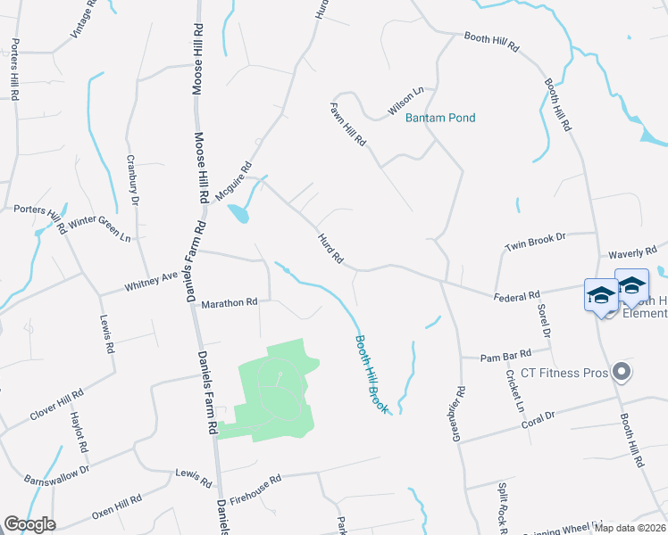 map of restaurants, bars, coffee shops, grocery stores, and more near 116 Hurd Road in Trumbull